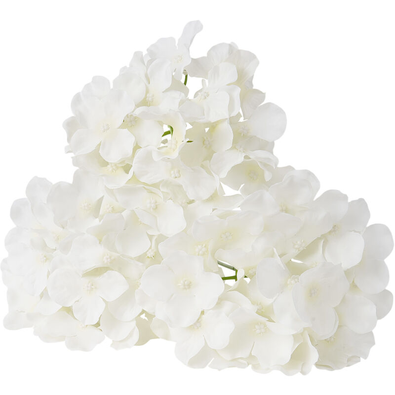 Mophorn Künstliche Blumen, 105 Stück weiße Hortensien aus Seide, Kunstblumen mit Stielen für DIY Hochzeitssträuße, Tischdekorationen für Zuhause und