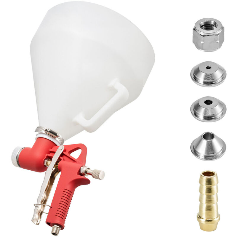 Mophorn Lackierpistole mit 4,5 L Fassungsvermögen, professionelles Farbsprüh-Set für Trockenbau-Strukturen, Spritzgerät mit 3 Düsen (3,5 mm, 6 mm, 8