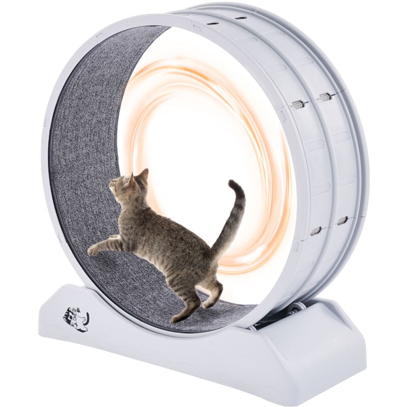 Mophorn - Laufrad für Katzen, 31,5 Zoll, groß, für den Innenbereich, Laufband für Katzen, weiß