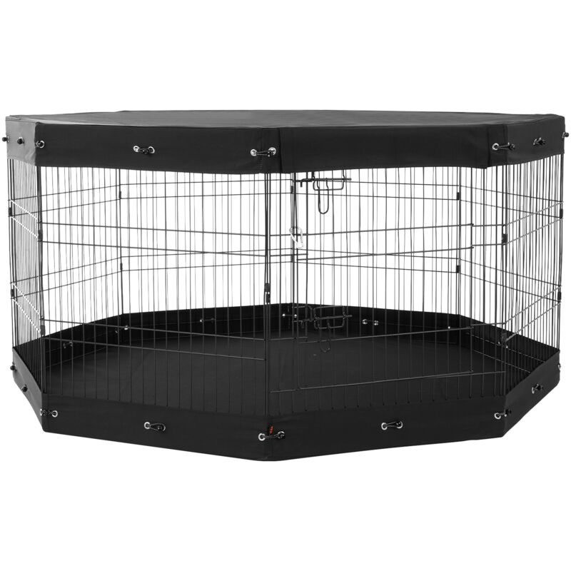 Mophorn - Laufstall für Hunde, 8 Stück 76,2 cm h x 61 cm b Paneele, faltbarer Laufstall aus Metall für Haustiere, Hundezaun für drinnen und draußen