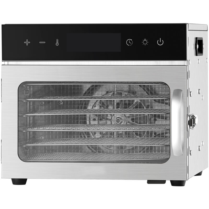 Mophorn-Lebensmittel-Dehydrator-Maschine-6 Edelstahl-Tabletts, 400W elektrischer Lebensmittel trockner mit einstellbarer Temperatur und
