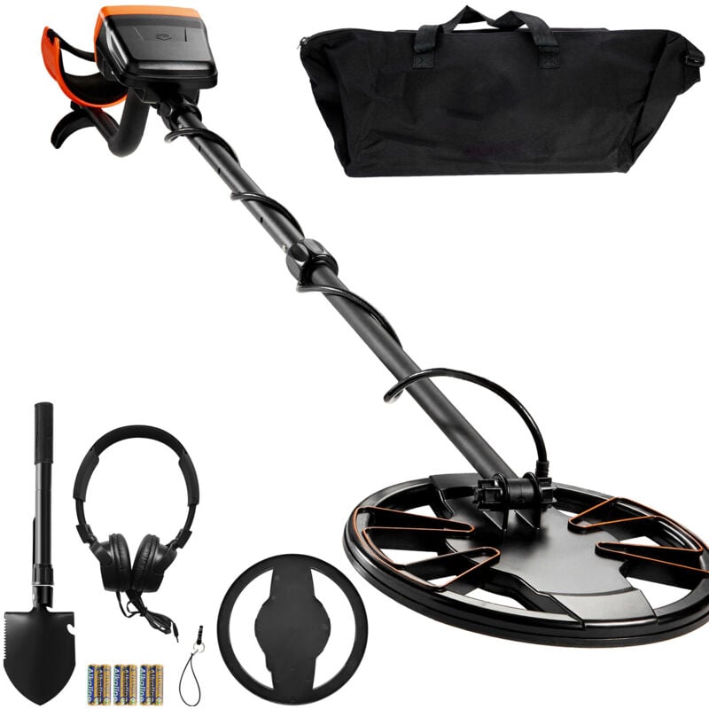 Mophorn - Metalldetektor, 10' wasserdichte Suchspule, LCD-Display, 7 Modi, verstellbarer 41'-52' Aluminiumstiel, hochpräziser Golddetektor, 10'