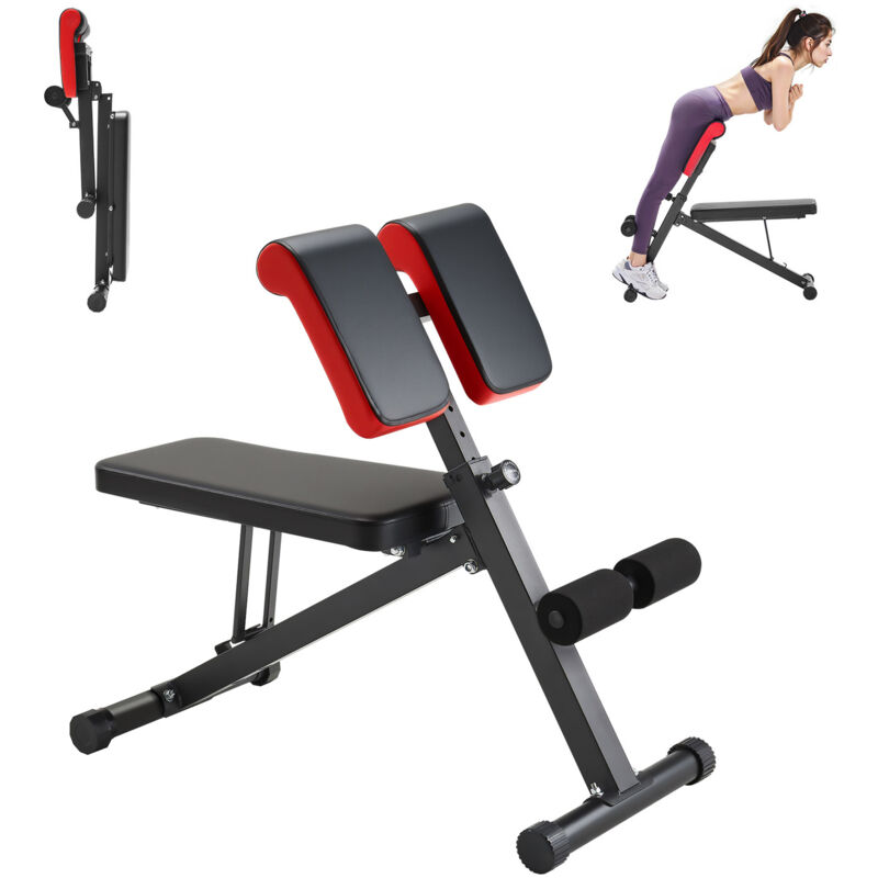 Mophorn Multifunktions-Hantelbank, 150 kg, verstellbar und klappbar, Hyperextensionsstuhl für den römischen Stuhl für Ganzkörpertraining,