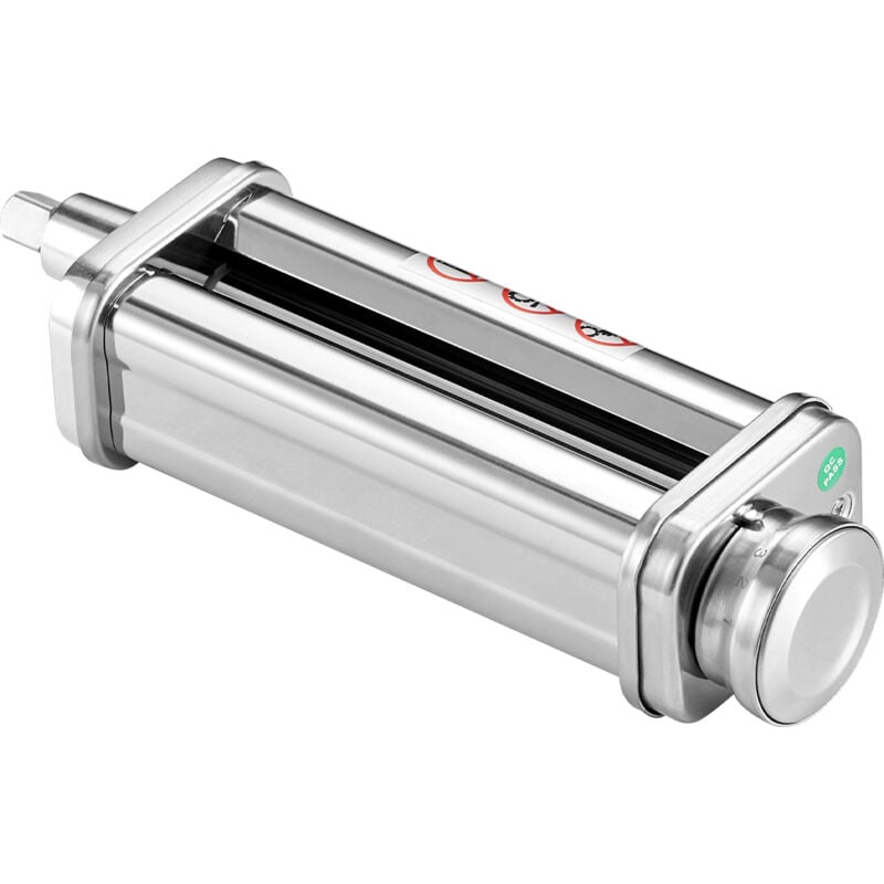 Mophorn - Nudelaufsatz für KitchenAid-Mixer, Edelstahlblechwalze, Nudelmaschine mit 8-fach verstellbarem Dickenknopf, KitchenAid-Zubehör für die
