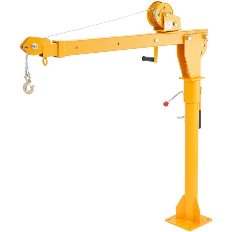 Mophorn - Pickup-Truck-Kran, 1100 lbs Tragkraft, manuelle Winde, klappbarer Stahlausleger, 360° schwenkbar zum Heben von Gütern auf der Baustelle und