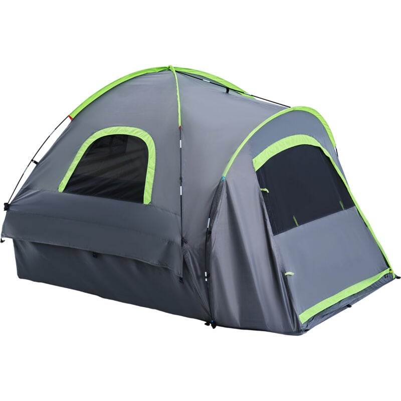 Mophorn Pickup-Truck-Zelt, 1,95 - 2,0 m, 2 - 3 Personen, wasserdichtes PU2000, doppellagige Fenster, stabil mit Aufbewahrungstasche für