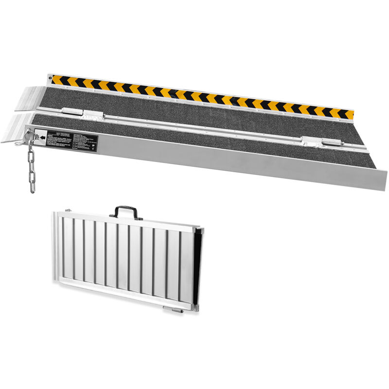 Mophorn - Portable Rollstuhl Rampe, 2 ft, 800 lbs Kapazität. Rutschfeste Aluminium-Faltrampe. Mobilität Scooter Rampe. Handicap-Rampe für Haus,