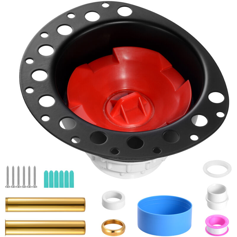 PVC-Ablaufset für freistehende Badewannen, 2 Messing-Endrohre, Badewannen-Ablauf-Rohbauset mit PVC-Adapter, für freistehende, bodenmontierte - Mophorn