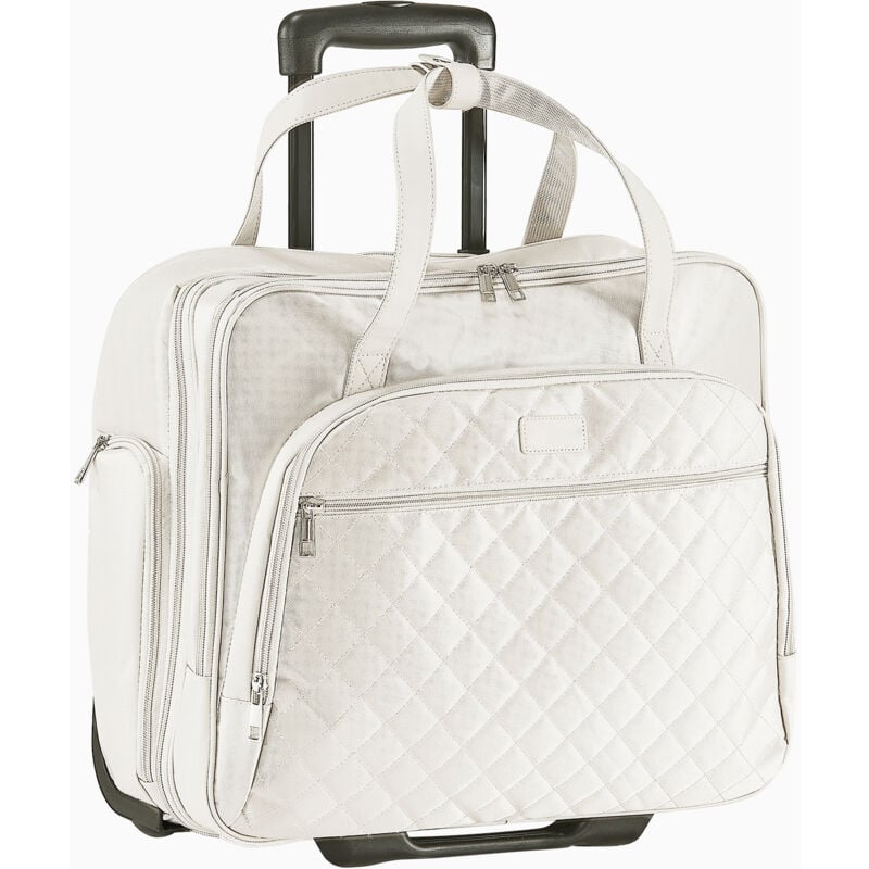 Mophorn - Rollende Laptop tasche mit Rädern, Passend für Laptops bis zu 15,6 Zoll, Aktentasche auf Rädern mit Teleskop griff, Computer-Tote für