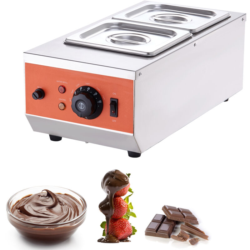 Schokoladen-Temperiermaschine, Doppeltank mit 9 Pfund Fassungsvermögen, Schokoladenschmelztiegel für Süßwaren und Desserts - Mophorn