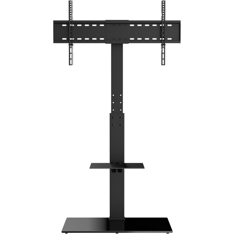 Mophorn - Schwenkbarer hoher TV-Ständer, Einstellbar für 32-85 Zoll Fernseher, Tragbare Bodenhalterung mit Basis aus gehärtetem Glas für Wohnzimmer,