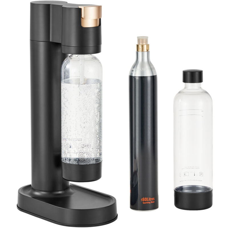 Sparkling Water Maker 2x1l Pet-Flaschen Soda Carbonating Machine CO2 Zylinder Hausgebrauch, kompatibel mit 60 l CO2-Zylinder, BPA-frei - Mophorn