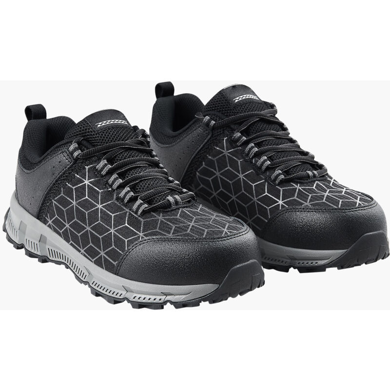 Mophorn - Stahlkappen-Schuhe für Herren, US-Größe 8 breit, gepolsterter Sport-Sicherheits-Arbeitsschuh für Herren, leichte, unzerstörbare