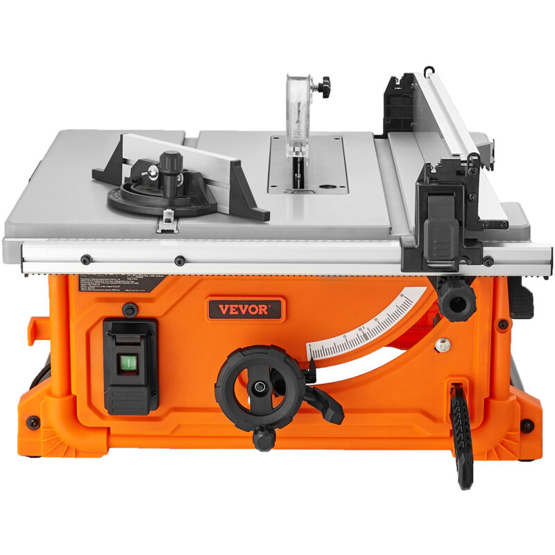 Mophorn - Tischkreissäge 10 Zoll 8 Ampere, 25 Zoll maximale Schnittkapazität 4400 U/min Schnittgeschwindigkeit 40T Sägeblatt Tragbare kompakte