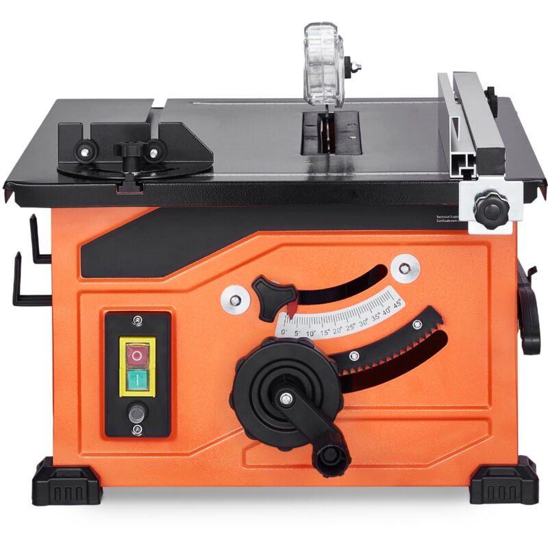 Mophorn - Tischkreissäge für die Baustelle, 210 mm, tragbare kompakte 1200-W-Tischkreissäge, 225 mm maximale Schnittkapazität, 4800 U/min