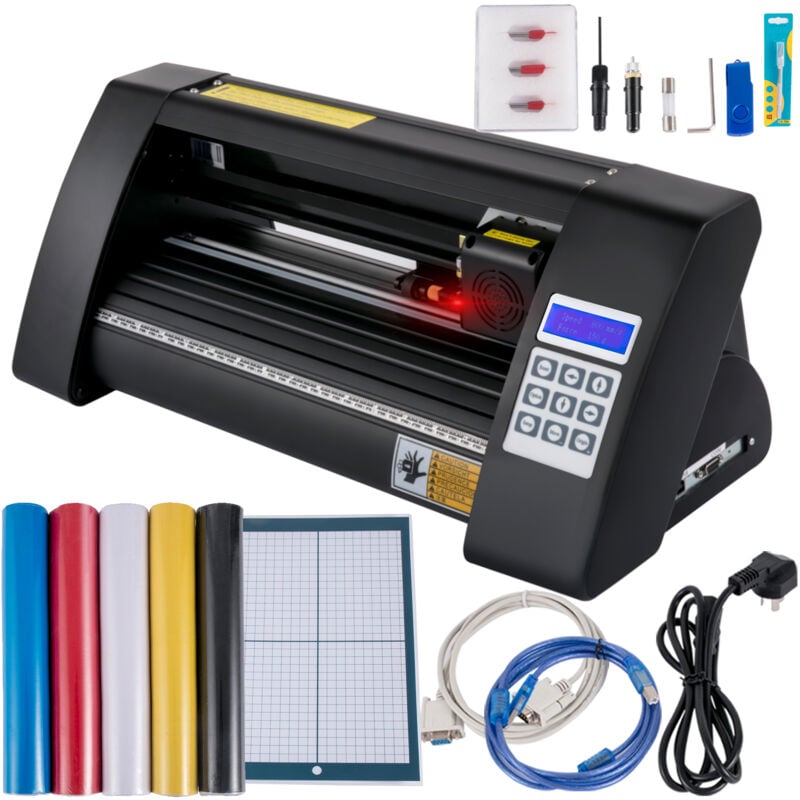 Vinyl Cutter 375mm Plotter led Bildschirm Halbautomatisch Optisches Auge SignMaster Kompatibel Desktop Design - Mophorn