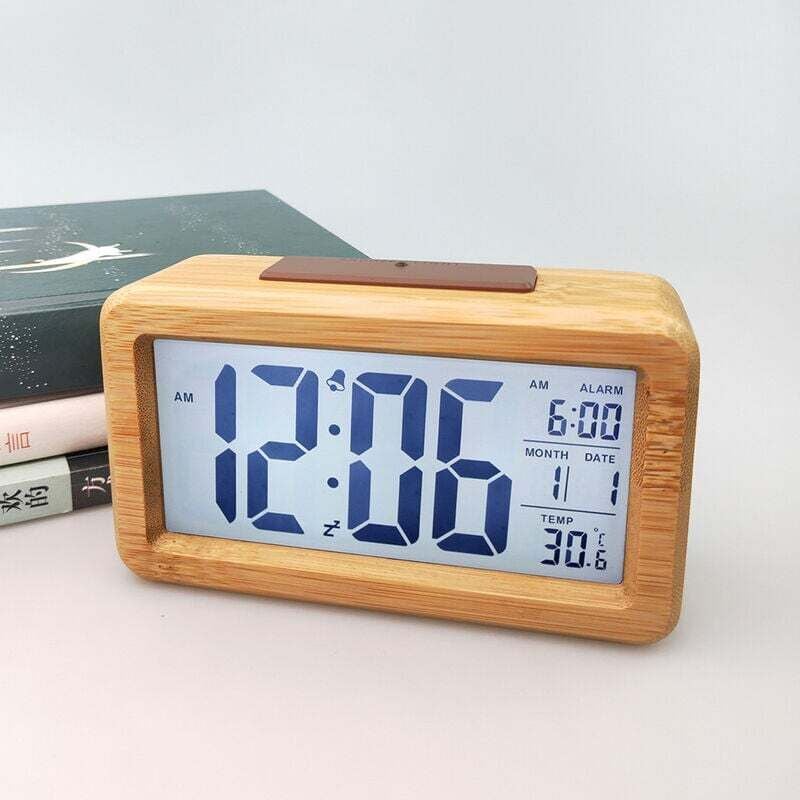 Wecker Radio Vintage Holz Wecker Licht Massivholz Mode Smart Uhr Elektronische Elektronische Uhr Massivholz Wecker