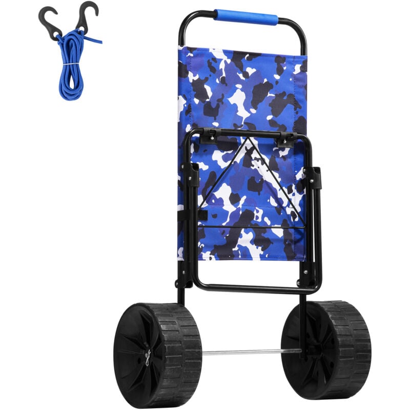 Morphron Strandkarren mit großen Rädern für Sand. 15,4'x 15,7' Ladefläche. Klappbarer Karren mit 10' PE-Solidrädern, 69 lbs Kapazität. Ideal für