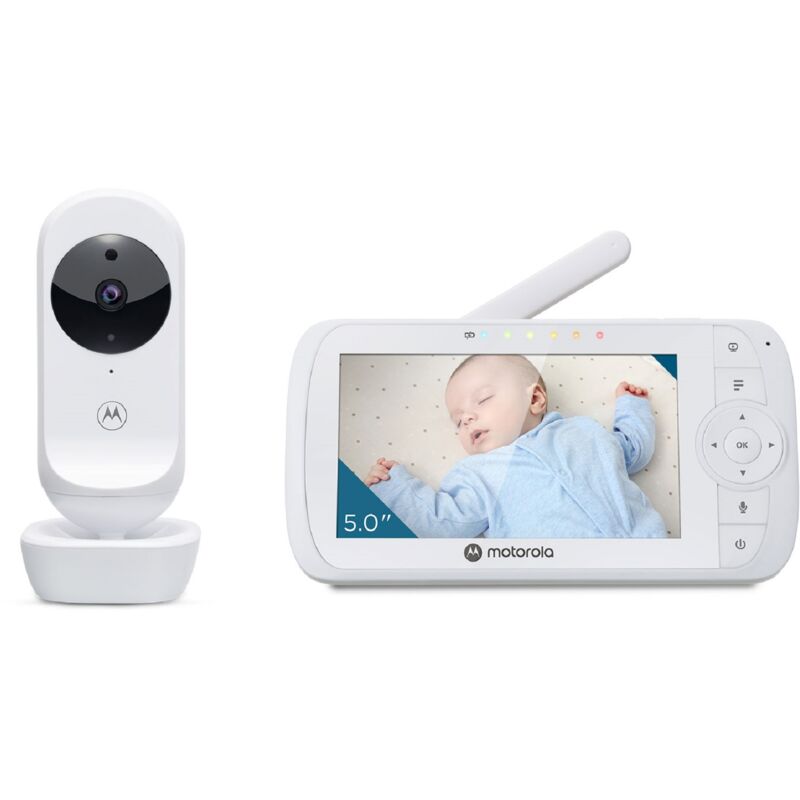 Motorola - VM35 5' Baby-Monitor Video-Babyphone mit Farbdisplay Infrarot-Nachtsicht und Temperaturanzeige