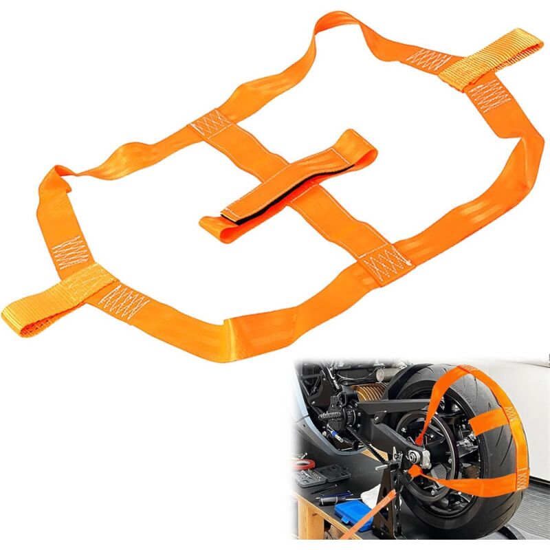 Motorrad-Anhängergurt, Zurrgurte, 48 mm, Zurrgurt, universelles Zubehör für Motorrad-Hinterrad-Befestigungsgurte, Hinterradgurt, Motorrad-Reifengurt