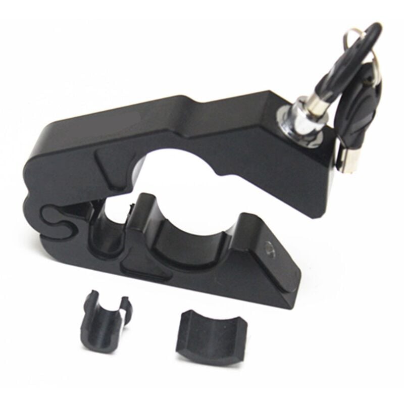 Fitags - Motorrad-Bremsschloss, Motorrad-Lenkerschloss aus Aluminiumlegierung, Diebstahlsicherung, Sicherheitsschloss,(Schwarz)