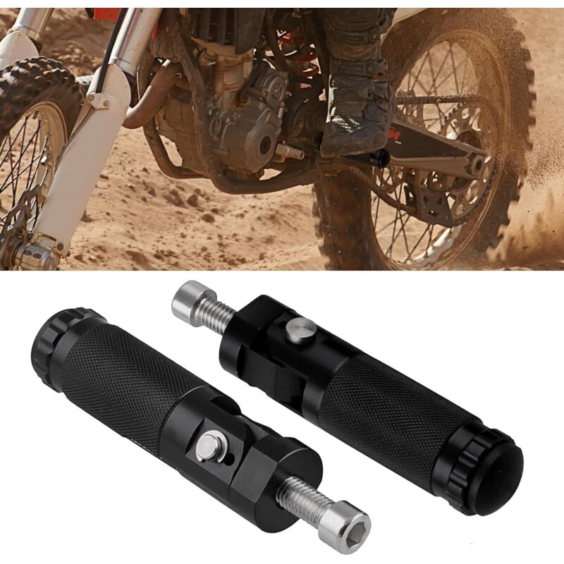 Motorrad Fußrasten,M8 Motorrad Fußrasten,1 Paar,Motorschutz Für Motorräder und Elektroautos,Kompatibel Mit 8 mm Schloss (Schwarz)