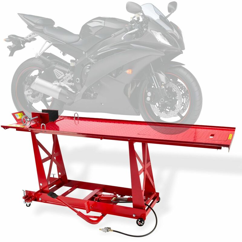 Dema - Motorrad Hebebühne 450 kg, Pneumatische Werkstatt Montagerampe