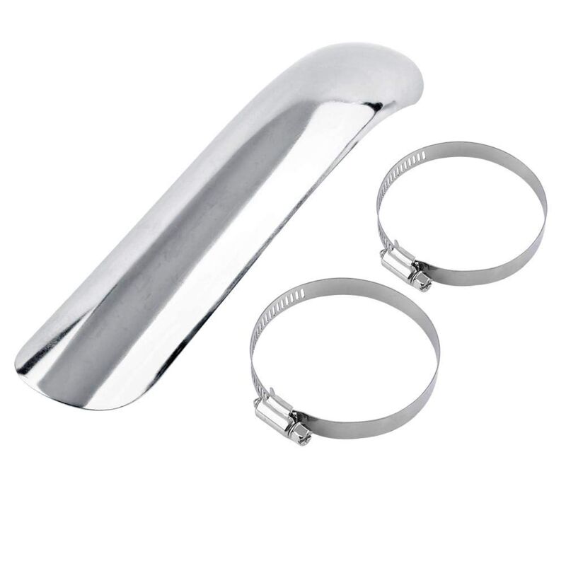 Motorrad Hitzeschutzabdeckung, Metall Stahl Motorrad Hitzeschild Kurve Auspuffschallrohrabdeckung(Weiß) für 125 exhaust shield,hitzeschutzblech