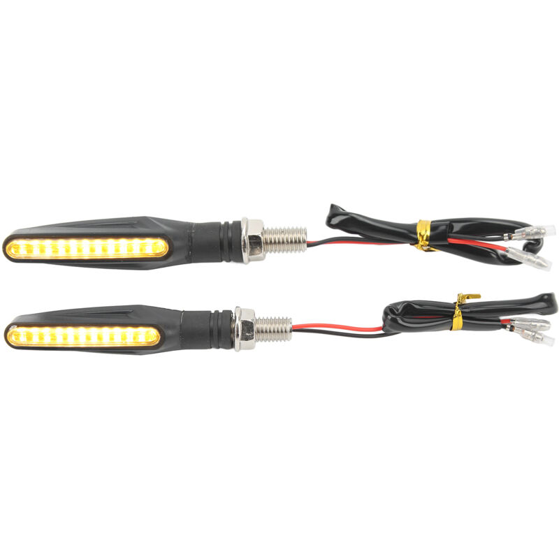 Motorrad-LED-Warnleuchte, 1 Paar 12V Motorrad-Blinker-LED-Leuchten für Offroad-Sport-Straßenmotorräder und Chopper (Schwarz).