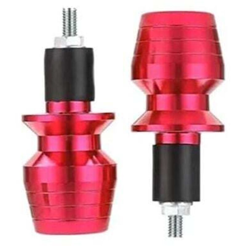 Motorrad-Lenkerendkappen, 1 Paar Motorrad-Griffkappen aus Aluminiumlegierung, Zubehör zur Modifizierung von Lenkergriffen (Rot)