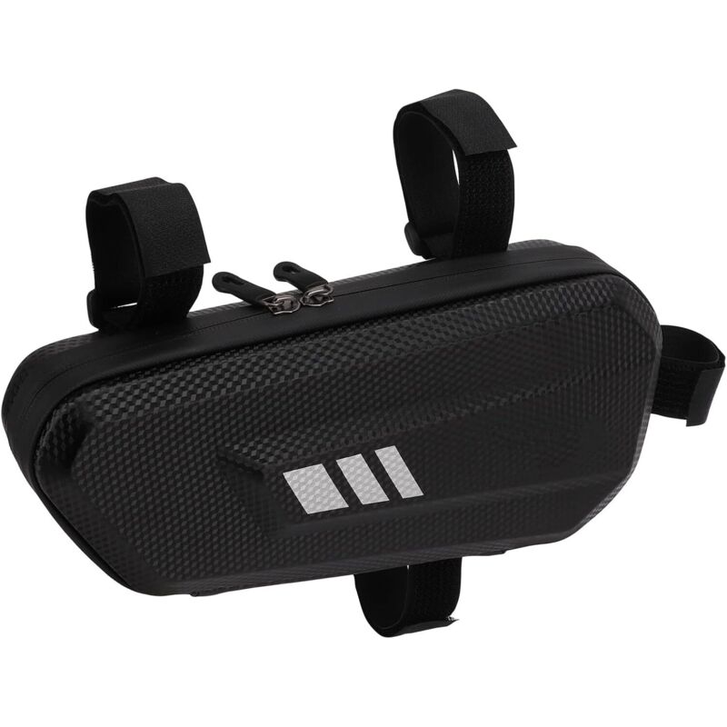 Motorrad-Satteltasche, Hartschalen-Motorrad-Satteltasche, seitliche Hängetasche aus PU-Leder für linken Stützrahmen, Schwarz