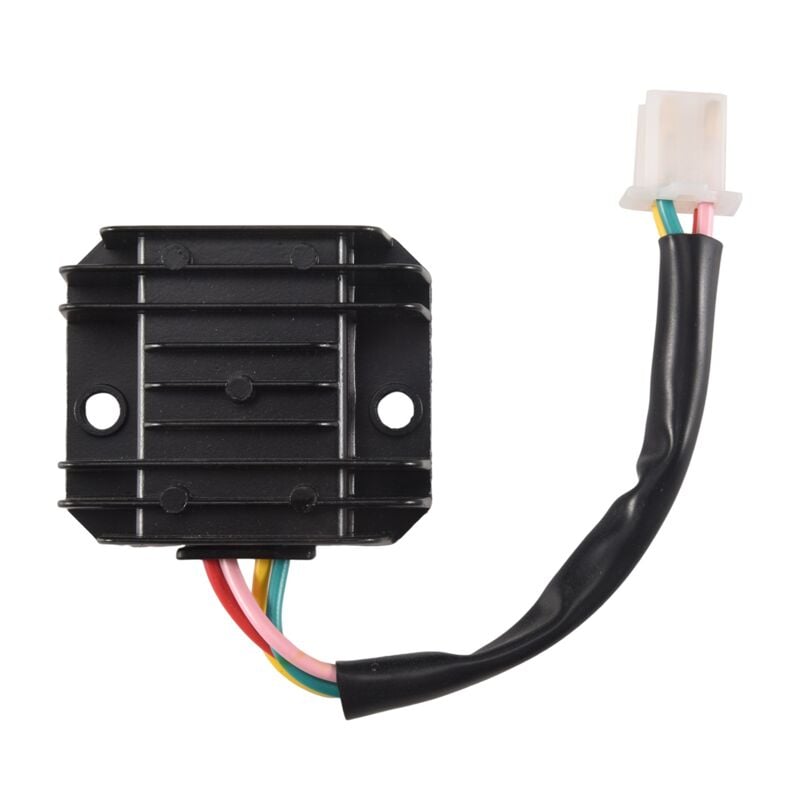 Tlily - Motorrad Spannungsregler 4 Drähte Pins 12 Gleichrichter für 50-250CC Roller Moped ATV(Schwarz)