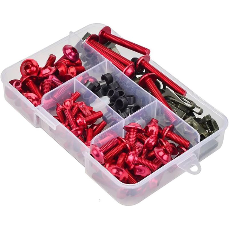 Motorrad Verkleidung Schrauben Kit Schrauben 177 Stück Karosserie Schrauben Mutter Ersatz CNC Legierung M6 M5 Motorräder Bolzen Clip Mutter für