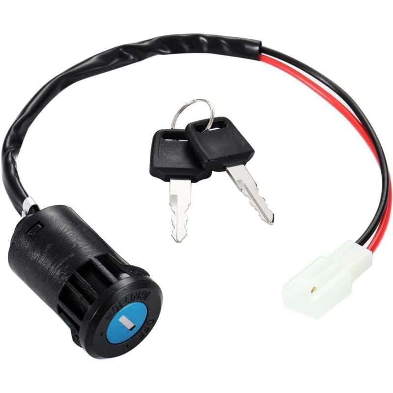 Motorrad-Zündschlüsselschalter (17 x 12 x 4 cm), 2 Drähte, für Taotao Sunl ATV Dirt Bike Elektroroller