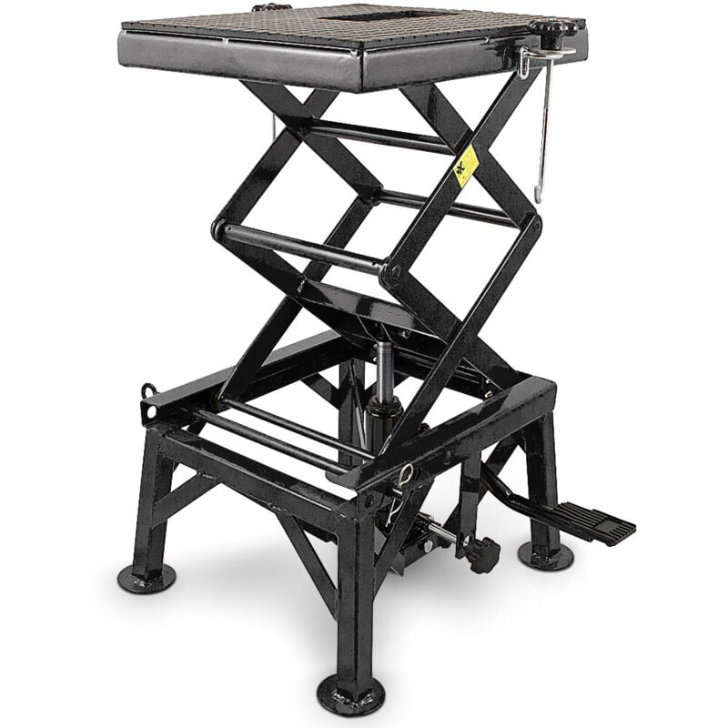 Bituxx Motorradhebebühne hydraulischer Motorradheber Hubständer Motorradbühne Hebebühne Quad Schwarz 135Kg