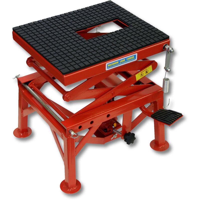 Motorradhebebühne für bis zu 135kg Hebebühne für Motorräder, ATVs und Quads Motorradheber Motorrad Heber - Wiltec