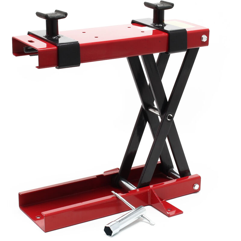 Motorradheber für bis zu 500kg mit 150-480mm Arbeitshöhe, Hebebühne für Motorrad, atv und Quad Montagebock für Reparaturen - Wiltec