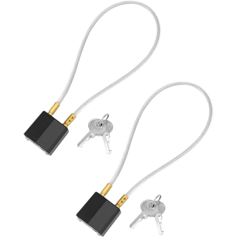 Motorradhelmschloss, 2er-Pack, gleichschließendes Schloss & Kabel, universelle Gepäcksicherung für Motorradhelme