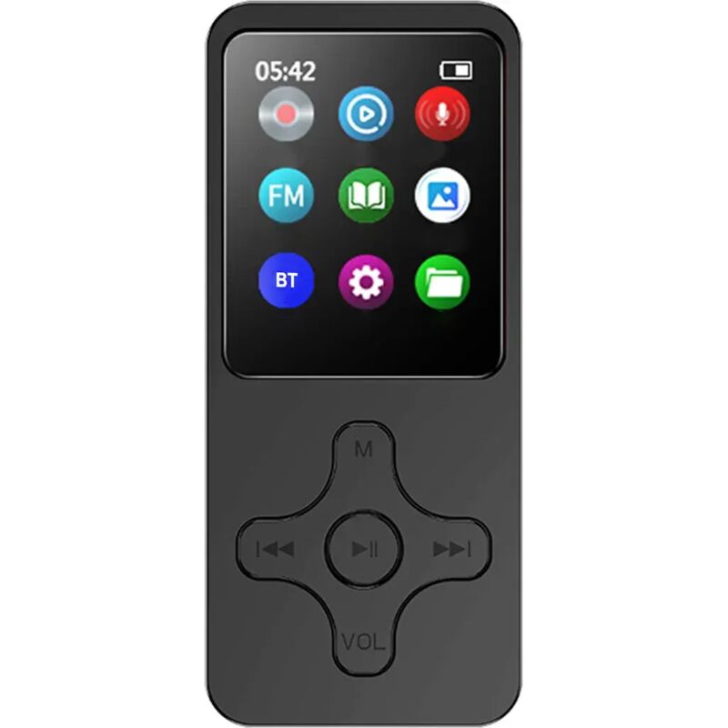 MP3-Player mit 128 Gigabyte Speicher, Bluetooth 4.0, Lautsprecher, FM-Radio, Aufnahmefunktion und E-Book-Reader