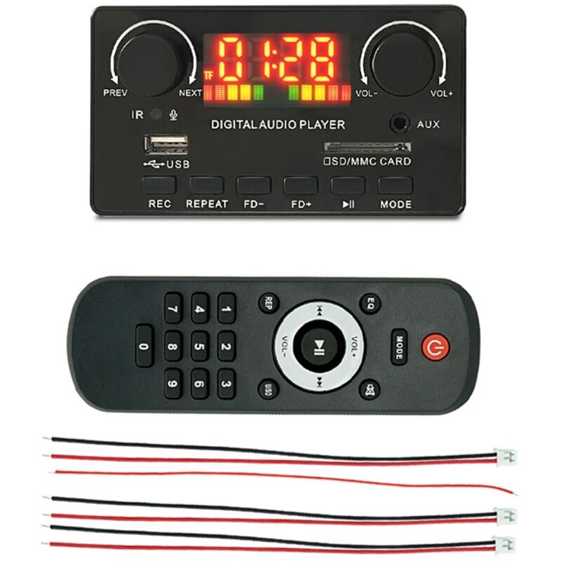 Tlily - MP3 wma Decoder Board Wireless Bluetooth 5.0 7V-25V Decoder Auto MP3 Player usb Aufnahmemodul fm aux Radio für Lautsprecher