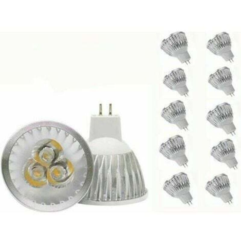 Ampoule LED MR16 Ampoule LED MR16 3W blanc chaud GU5.3 Ampoule LED MR16 12V 3W Ampoule spot LED, adaptée à l'éclairage paysager sur rail encastré,