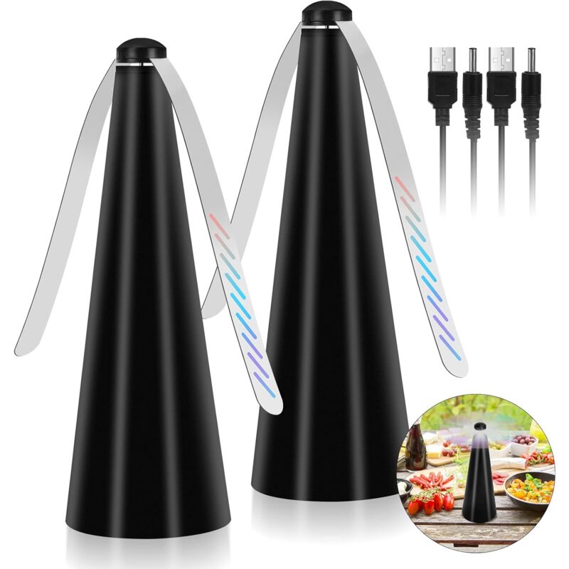 Aiperq - Mückenschutz-Ventilator, 2-teilige Insektenschutz-Blätter, Mückenschutz-Ventilator, um Fliegen und Insekten von Lebensmitteln fernzuhalten,