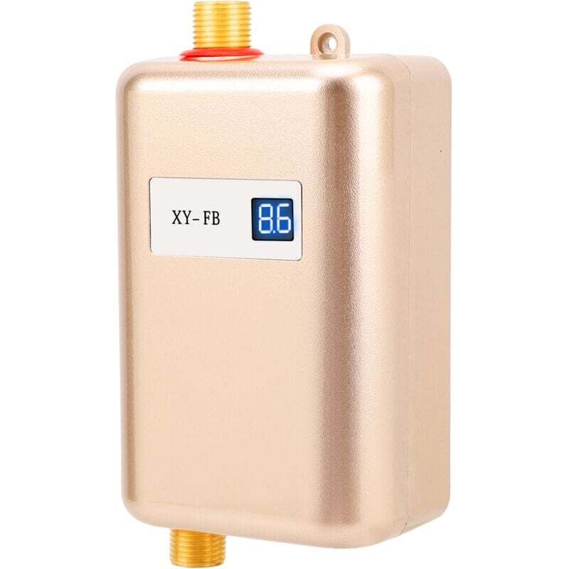 Mulcort Durchlauferhitzer 220V 3800W Mini-Elektro-Durchlauferhitzer für Bad, Küche und Waschküche mit LCD-Display für Dusche, Bad, Küche und