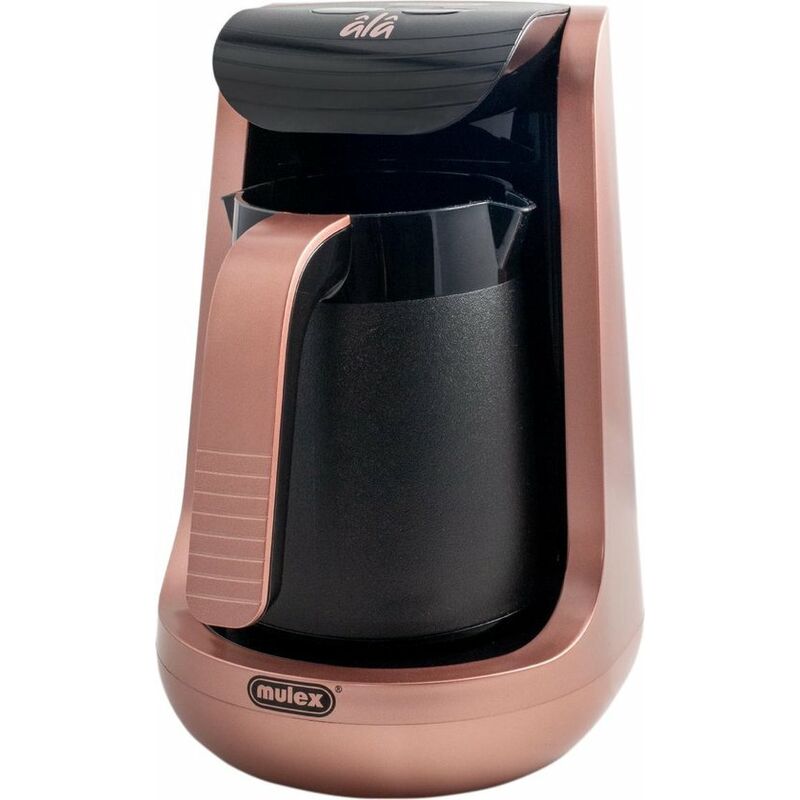 Mulex - 1L 600W Elektrischer Mokkakocher Mokkakanne Espressokocher 4 Tassen Kupfer