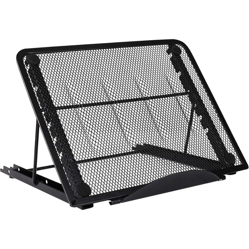 ZVD - Multi-Angle Laptop Stand Stainless Steel Adjustable Ergonomic Lightweight Ventilated Laptop Stand Black