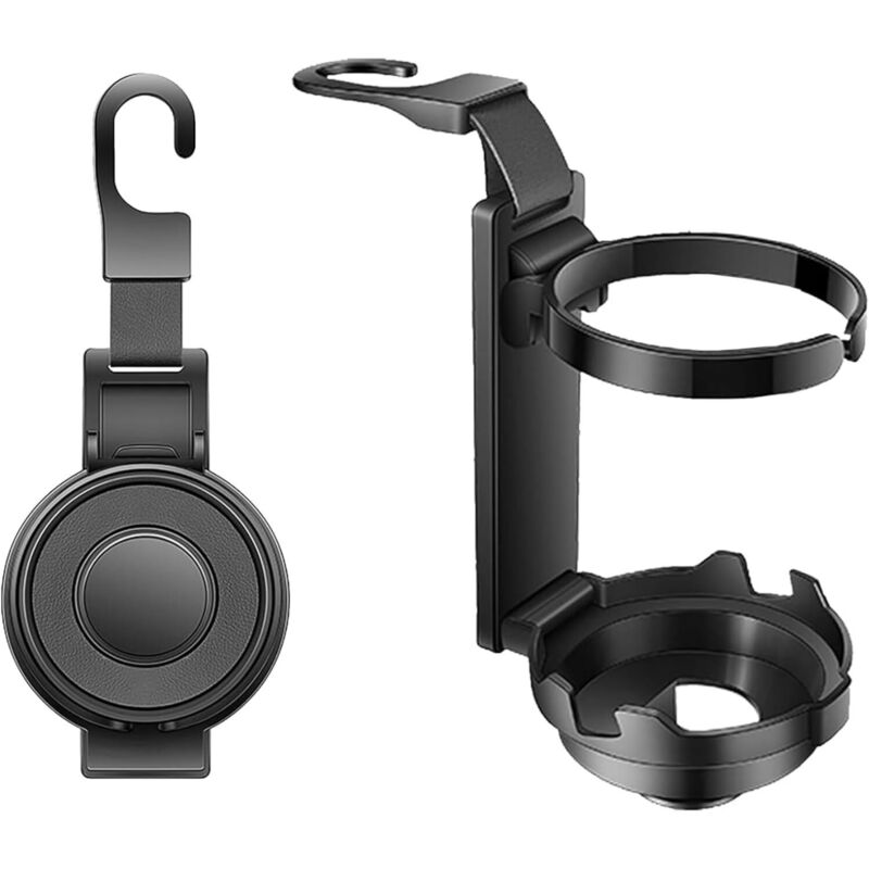 Multifunktionale Auto-Kopfstützenhaken – Faltbare Halterungen für Taschen, Handtaschen, Becher und Handys (schwarz)