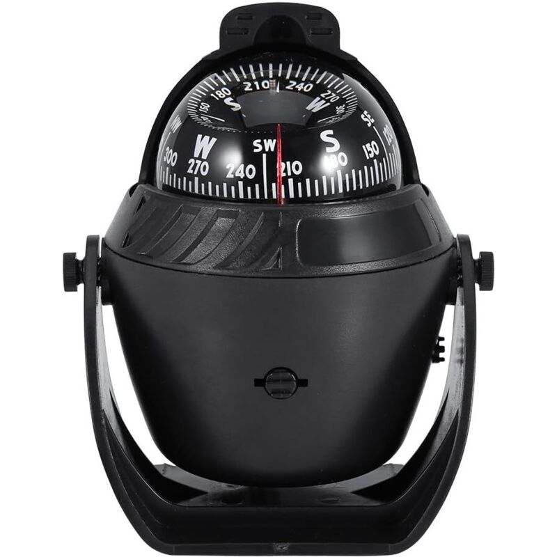 Multifunktionaler Elektronischer Kompass, LED-Licht, ABS-Kunststoff, Auto & Boot, Einstellbare Basis, Navigation im Freien