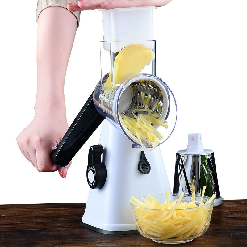 Multifunktionaler Gemüseschneider mit drehbarer Kurbel, Reibe für Kartoffeln, Karotten, Käse, praktisch und bequem - RAPANDA