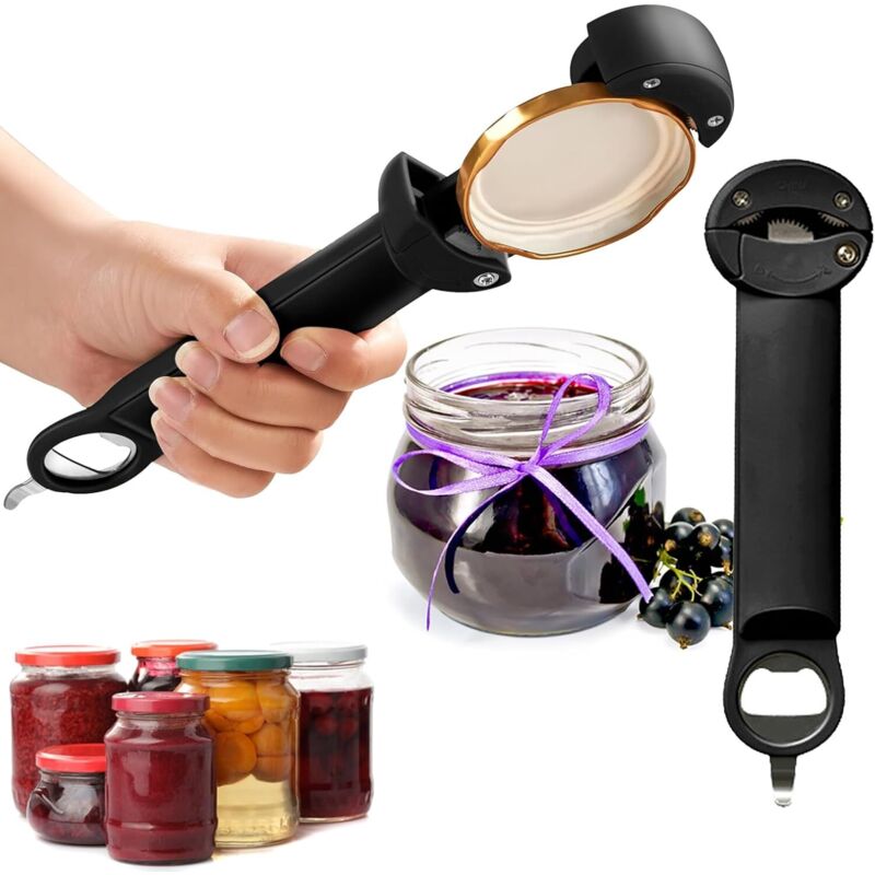 Multifunktionaler Teleskop-Flaschenöffner, Dosenöffner, verstellbarer multifunktionaler Dosenöffner aus Edelstahl, Flaschenöffner für Senioren