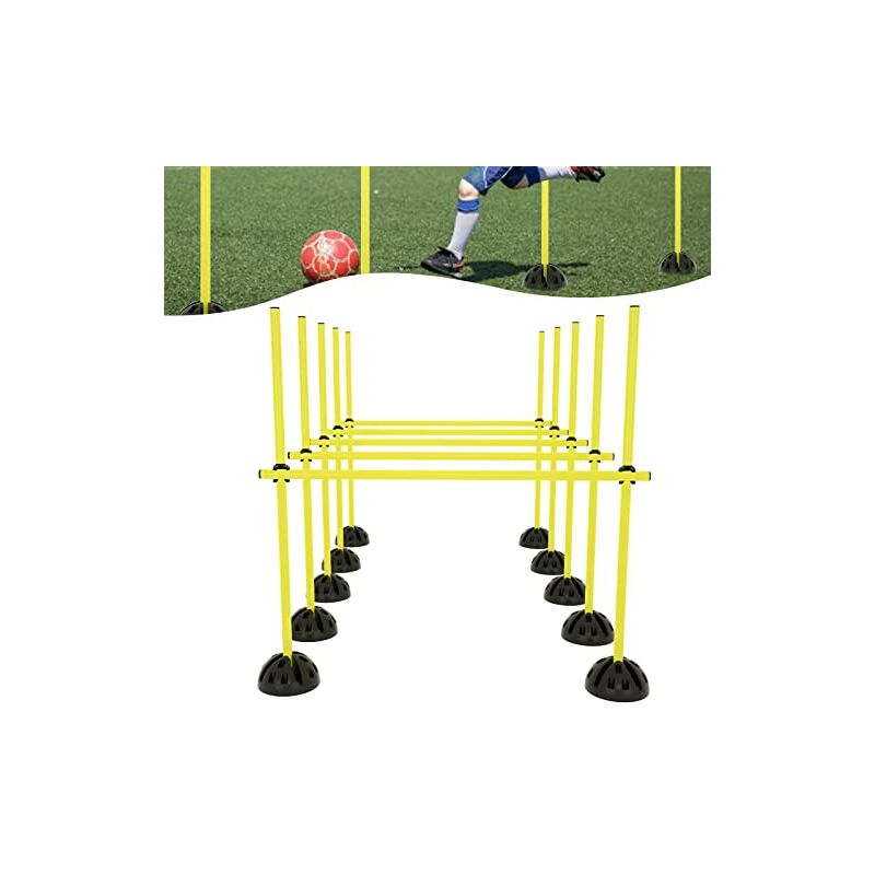 Yardin - Multifunktionales Hürdenset Sprungstange Agility Hürden Slalomstangen Fussball Trainingsstangen für konditionelles Training, Sprungkraft,